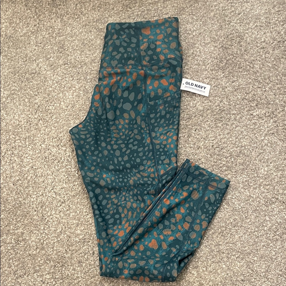Old Navy Leggings - Teal and Orange Pattern